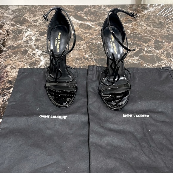 Saint Laurent Black Heels size 38.5 Only worn twice,Original packaging available - Picture 1 of 2